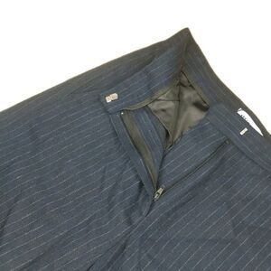 Musier Paris Flare Leg Melissa Trouser Pants WomanSz 34 Navy Blue Pinstriped New